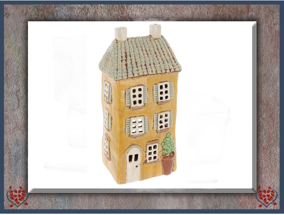 CERAMIC TEALIGHT GARDEN HOUSE | Ceramic