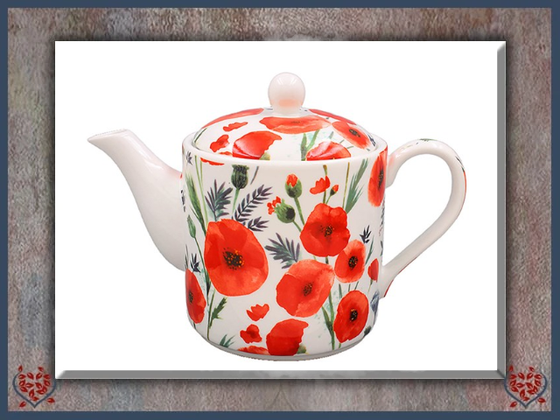 POPPY FIELDS TEA POT | China & Ceramics