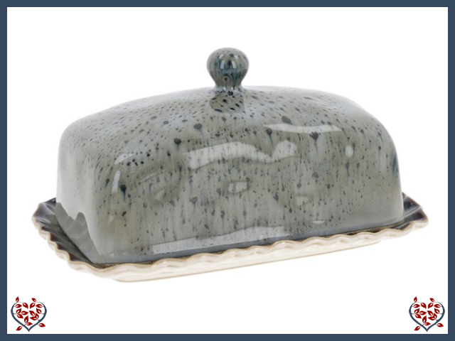 REACTIVE GLAZE BLUE BUTTER DISH | China & Ceramics