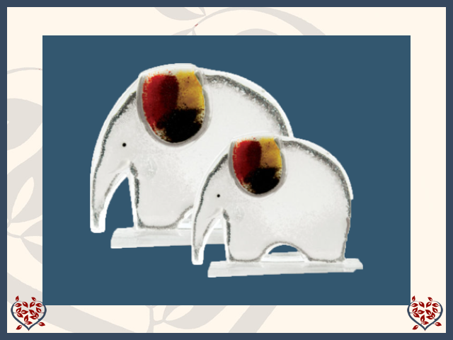 ELEPHANT ~ WHITE (LARGE) | Nobile Glass Animal