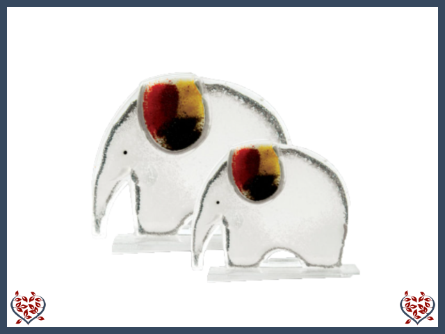 ELEPHANT ~ WHITE (LARGE) | Nobile Glass Animal