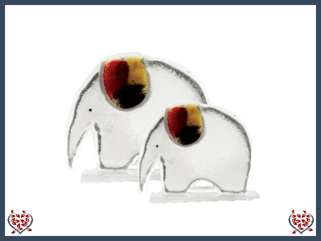 ELEPHANT ~ WHITE (SMALL) | Nobile Glass Animal
