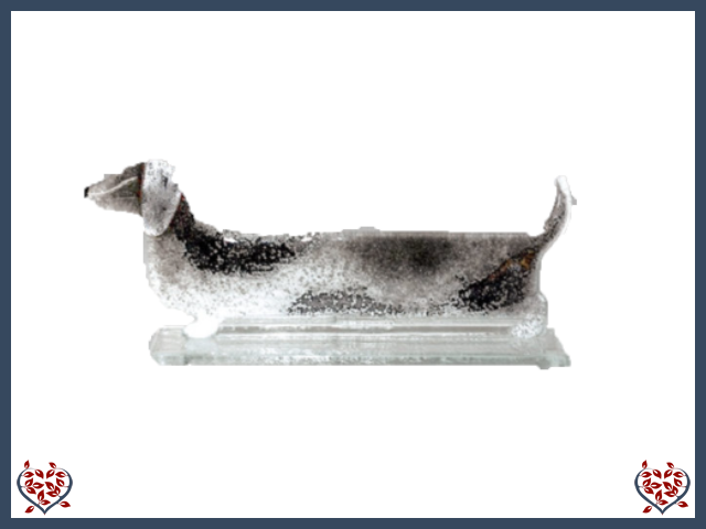 SAUSAGE DOG ~ GREY | Nobile Glass Animal
