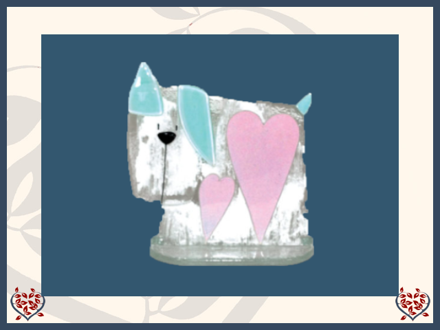 DOG (HEART) ~ PINK | Nobile Glass Animal