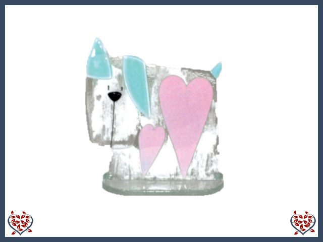 DOG (HEART) ~ PINK | Nobile Glass Animal