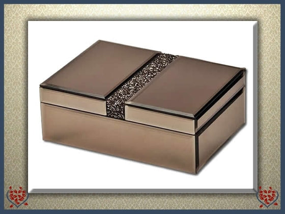 MAYA MINK GLASS ~ (LARGE) JEWELLERY BOX | Jewellery Boxes