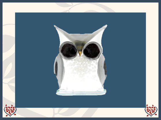 OWL ~ WHITE (SMALL) | Nobile Glass Animal