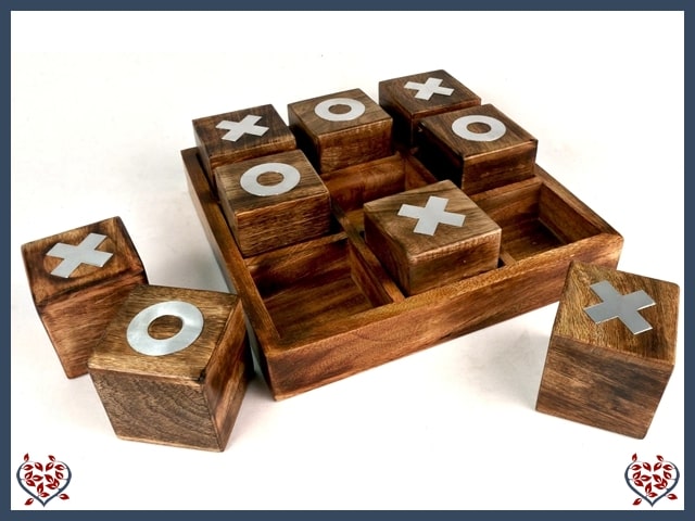 TIC TAC TOE ~ NICKEL INLAY | Traditional Games