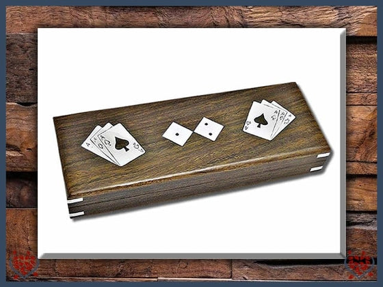 Double Card Box With Dice (2 Packs Of Cards)