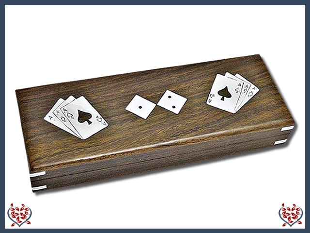 Double Card Box With Dice (2 Packs Of Cards)
