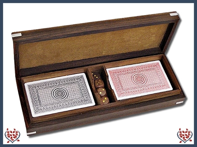 Double Card Box With Dice (2 Packs Of Cards)