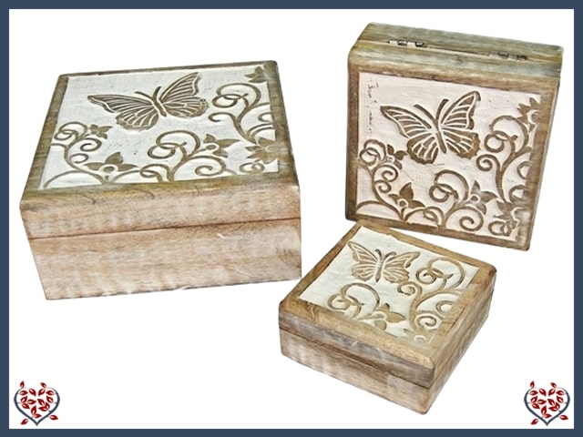 BUTTERFLY - WOODEN BOX | Wooden Boxes & Bowls