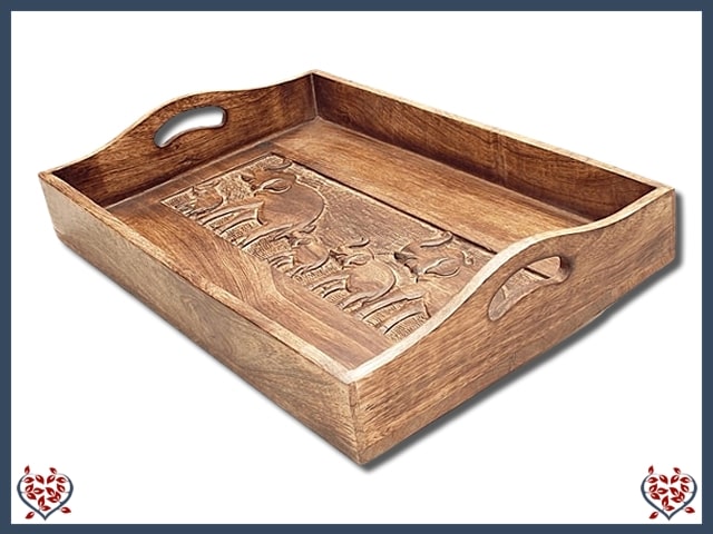 WOODEN TRAY ~ ELEPHANT DESIGN | Wooden Accessories