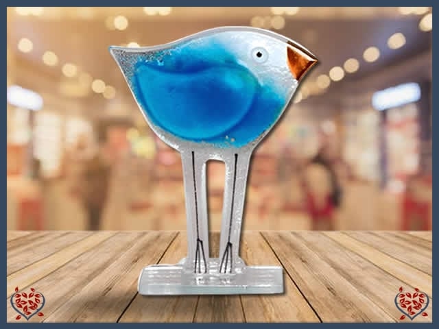 BIRD ~ SMALL (OCEAN BLUE) | Nobile Glass Animal