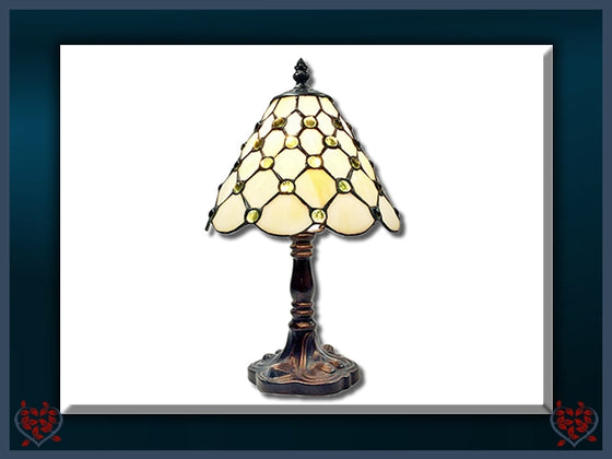 TIFFANY TABLE LAMP ~ CREAM (SML) | Lighting