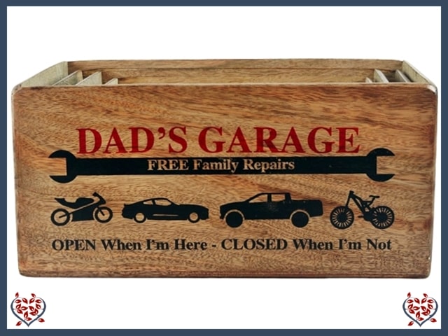 CRATE - DADS GARAGE - WOODEN BOX | Wooden Boxes & Bowls
