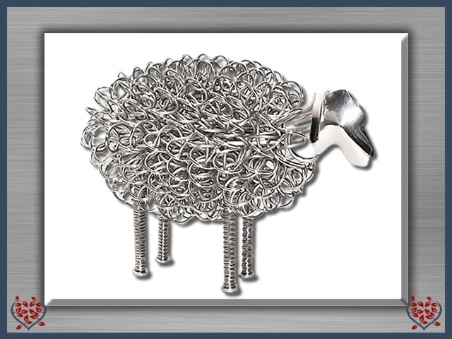 WIGGLE SHEEP ~ LARGE (SILVER) | Animal Figures
