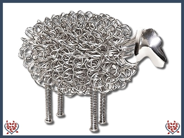 WIGGLE SHEEP ~ LARGE (SILVER) | Animal Figures