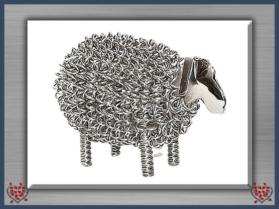 WIGGLE LAMB ~ SMALL (SILVER) | Animal Figures