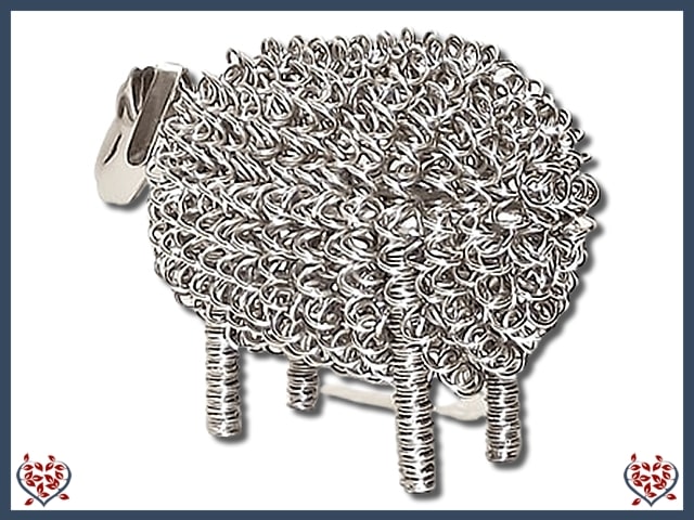 WIGGLE LAMB ~ SMALL (SILVER) | Animal Figures