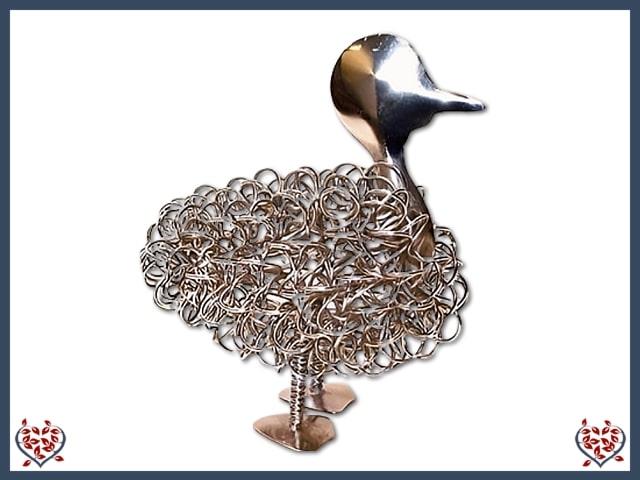 WIGGLE DUCK ~ SILVER | Animal Figures
