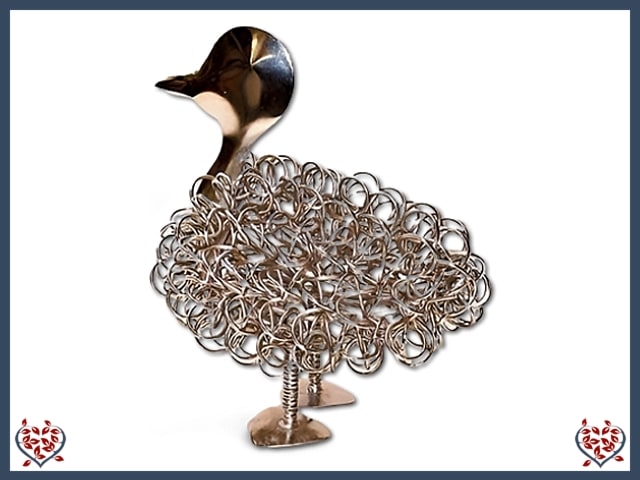 WIGGLE DUCK ~ SILVER | Animal Figures