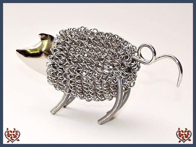 WIGGLE PIGLET ~ SILVER | Animal Figures - Paul Martyn Interiors
