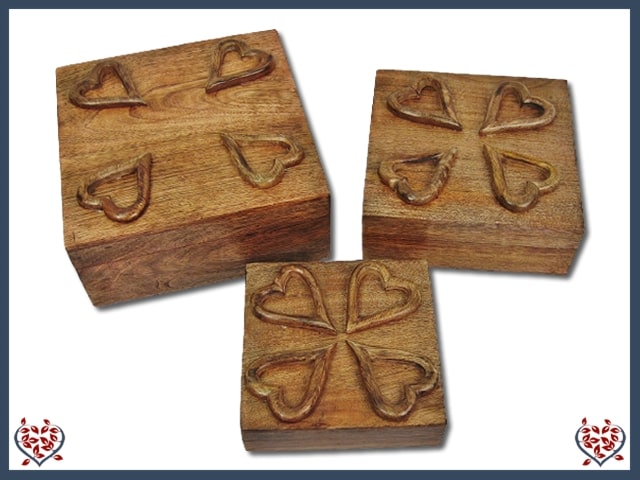 HEART BOXES - WOODEN BOX | Wooden Boxes & Bowls