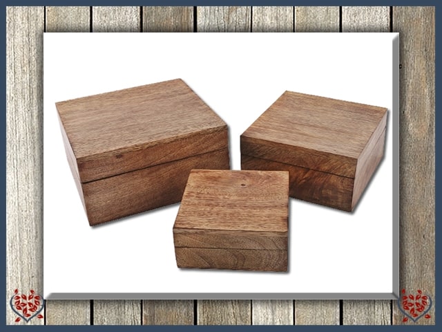 SQUARE BOX  - WOODEN BOX | Wooden Boxes & Bowls
