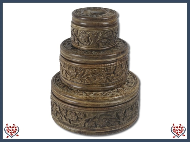 ROUND FLOWER BOX - WOODEN BOX | Wooden Boxes & Bowls