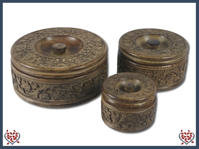 ROUND FLOWER BOX - WOODEN BOX | Wooden Boxes & Bowls