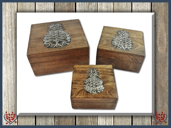 PINEAPPLE OVERLAY BOX - WOODEN BOX | Wooden Boxes & Bowls