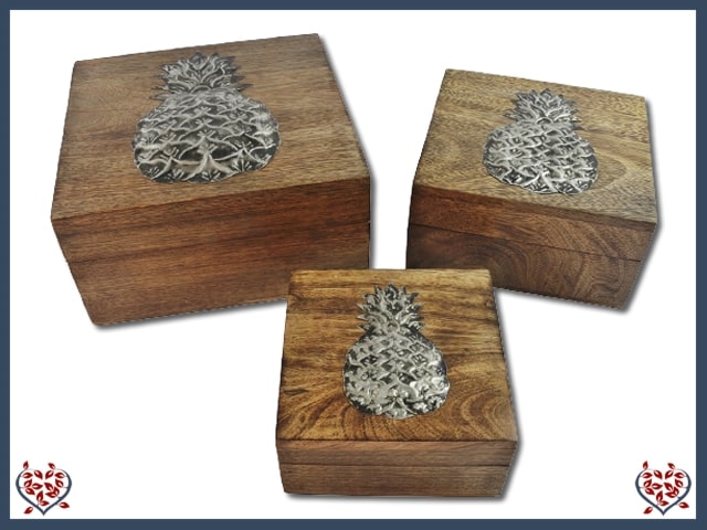 PINEAPPLE OVERLAY BOX - WOODEN BOX | Wooden Boxes & Bowls