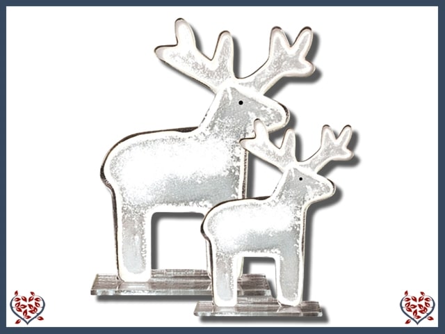 REINDEER ~ LARGE (WHITE) | Nobile Glass Animal