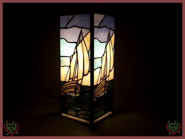 SAIL BOAT TIFFANY SQUARE LAMP | Lighting - Paul Martyn Interiors