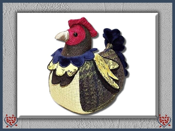 DOORSTOP ~ PATCHWORK HEN  | Doorstops & Draught Excluders