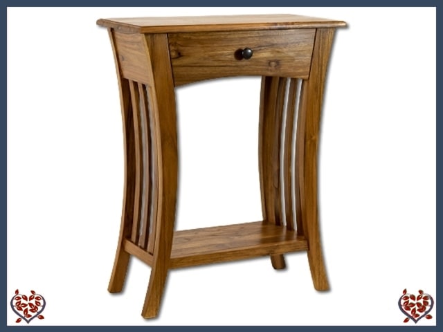 CURVED LEG HALL TABLE ~ TEAK COLLECTION