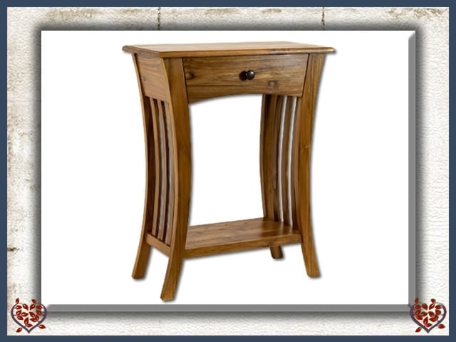 CURVED LEG HALL TABLE ~ TEAK COLLECTION