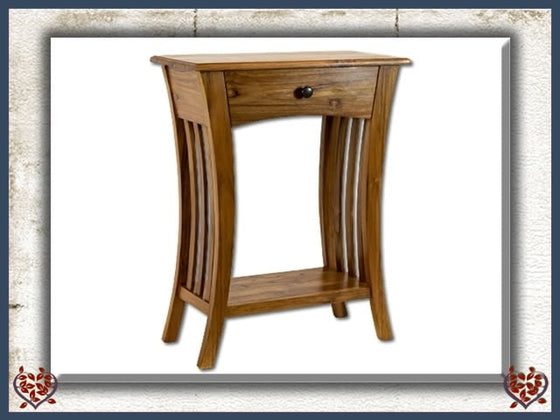 CURVED LEG HALL TABLE ~ TEAK COLLECTION