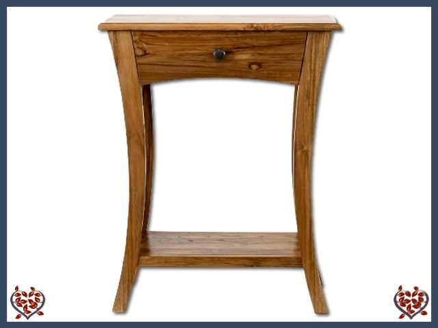 CURVED LEG HALL TABLE ~ TEAK COLLECTION