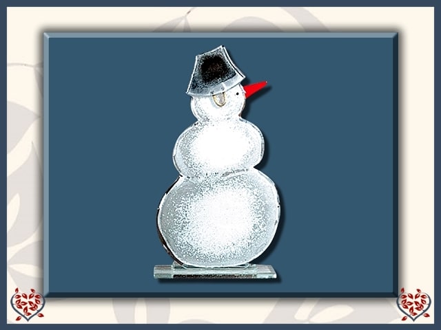 SNOWMAN ~ LARGE (WHITE) | Nobile Glass