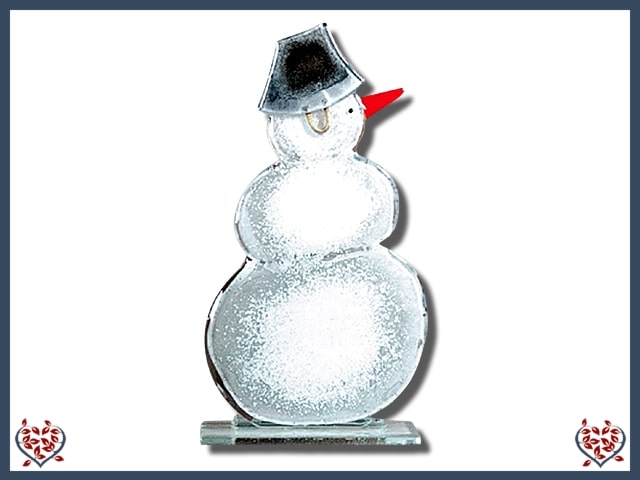 SNOWMAN ~ LARGE (WHITE) | Nobile Glass