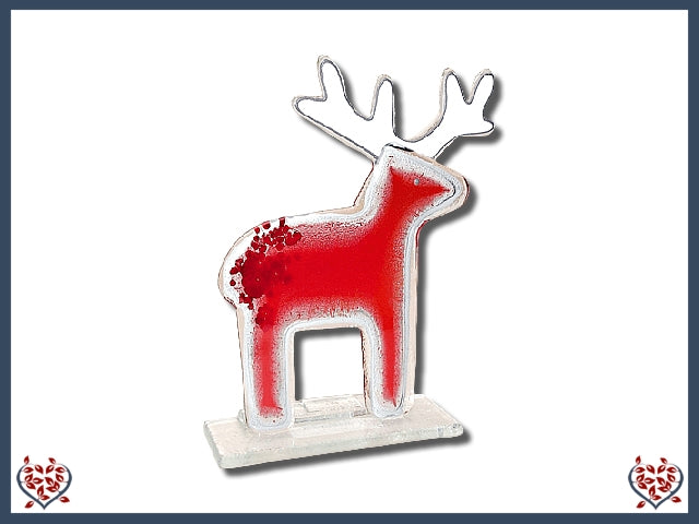 REINDEER ~ SMALL (RED) | Nobile Glass Animal