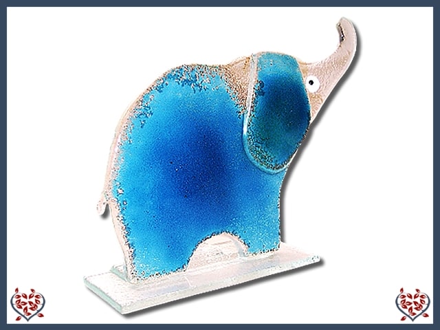 ELEPHANT ~ SMALL (TEAL) | Nobile Glass Animal