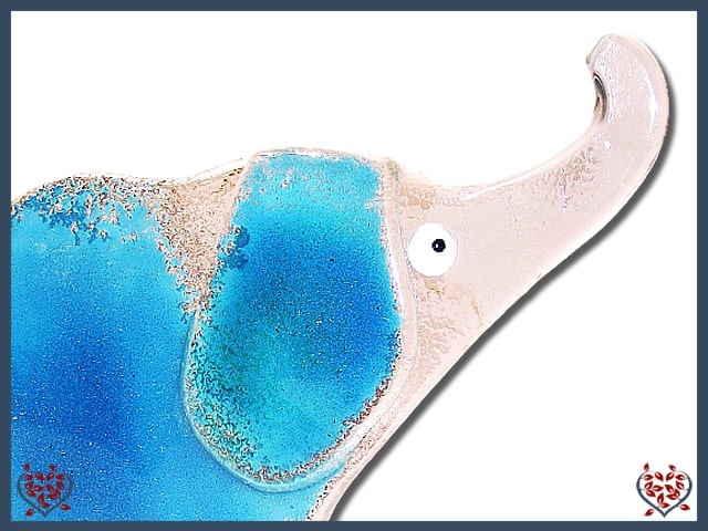 ELEPHANT ~ SMALL (TEAL) | Nobile Glass Animal