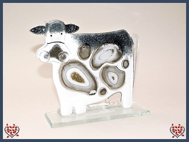 MOO MOO COW GREY ~ SMALL | Nobile Glass Animal - Paul Martyn Interiors