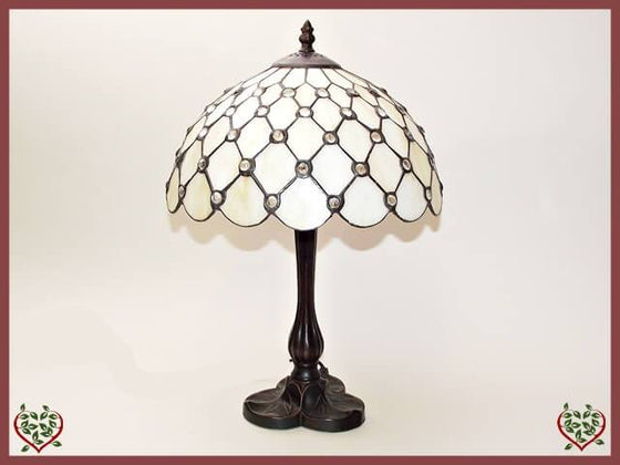 CREAM JEWELLED LAMP | Lighting - Paul Martyn Interiors