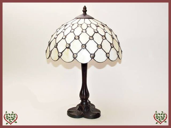 CREAM JEWELLED LAMP | Lighting - Paul Martyn Interiors