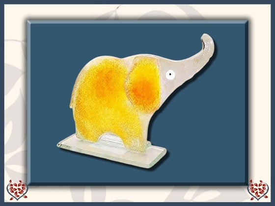 ELEPHANT ~ SMALL (YELLOW) | Nobile Glass Animal