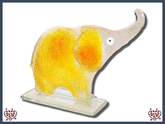 ELEPHANT ~ SMALL (YELLOW) | Nobile Glass Animal